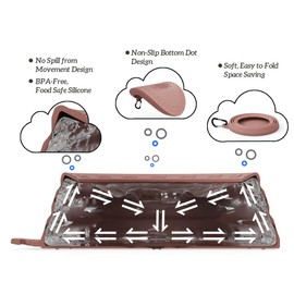 OHMO Spill Proof Collapsible Dog Water Bowl Large 34oz for Cars, No Splash Portable Bowls for Dog Travel, Pet Essentials for Road Trips, Cat Travel Accessories