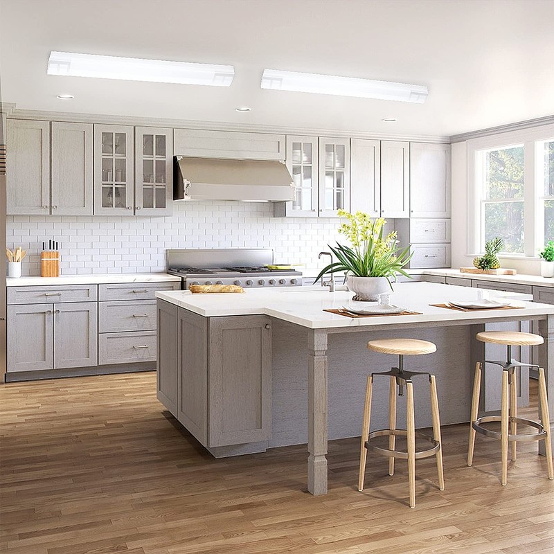 FAITHSAIL Dimmable 4FT LED Flush Mount Kitchen Light Fixtures, 50W