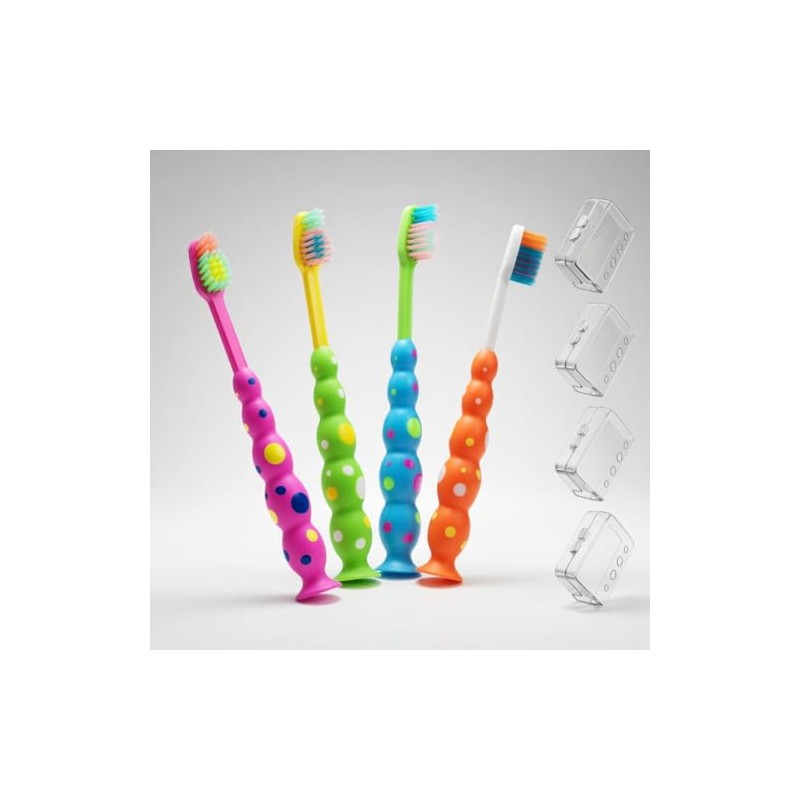 VERSAINSECT brushes 4 Pack, Flossing Bristles Child Sized Brush Heads
