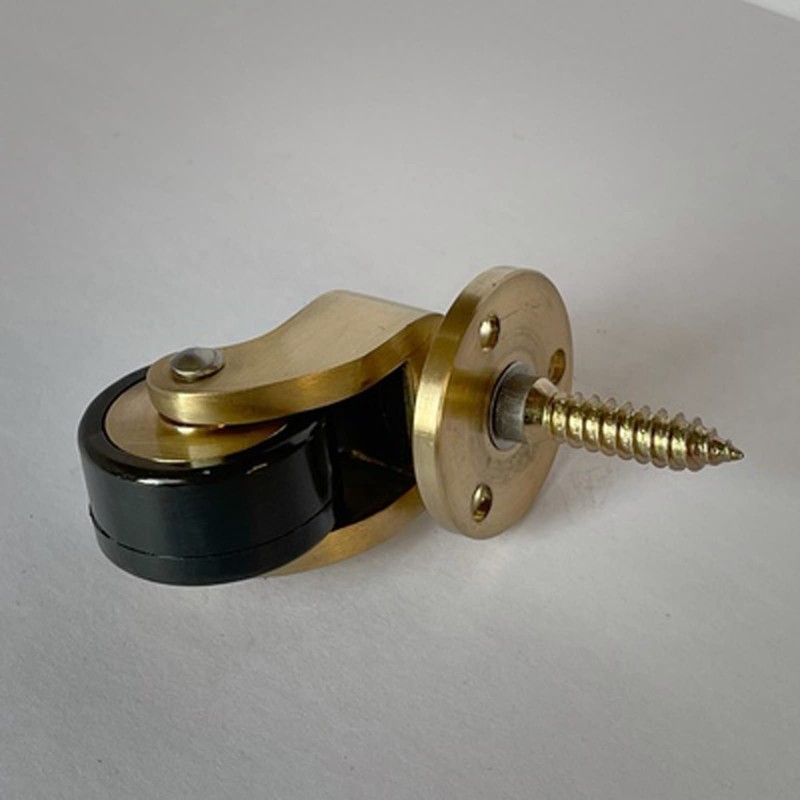 Solid Brass Caster Wheel,25mm Antique Style Casters,Moving Caster Wheels,360° Swivel