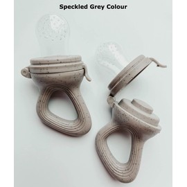 Neutral Baby Fruit Feeder | Neutral Colour Foodie Feeder for Baby Food by Aloonii (Speckled Grey)