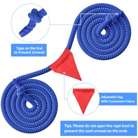 Thadavo Tug of War Rope for Kids and Adults, Field Day Outdoor Lawn Yard Family Reunion Birthday Party Game, Outside Camping Picnic Games, Backyard Carnival for Team Building Activities, Blue 20FT