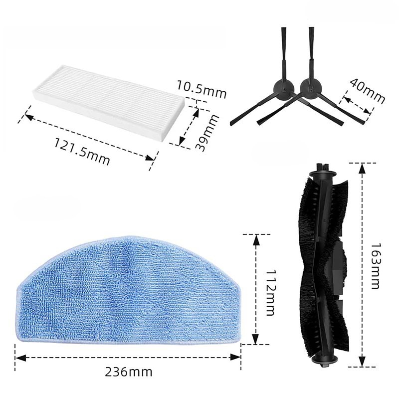 HMHAMA Robot Vacuum Filter Fits for Tikom G8000/G8000Pro Robotic Vacuum
