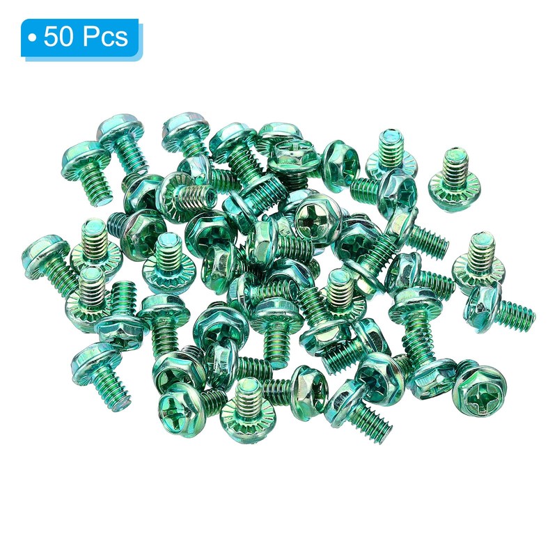 PATIKIL 5/32 x 1/4 Inch Thread Ground Screws, 50 Pack