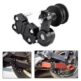 EVGATSAUTO Motorcycle Tensioner Aluminium Chain Tensioner Screw on the Roller Motorcycle Link Length Modified Chain Car Tensioner Adjuster (Black)
