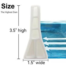3.5" High Shower Water Splash Guard 39"Collapsible Shower Threshold Water Dam 3.5In Tall Shower Dam Water Stopper Shower Guards To Keep Water In Shower Lip Water Barrier For Shower Dry And Wet3.25Ft