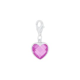 Amor Charm 925 Sterling Silver Women's Pendant, Sterling Silver, Synthetic zirconia.