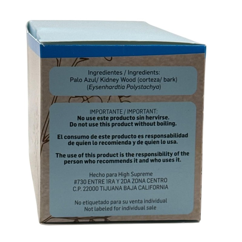 Palo Azul Herbal Tea – 25 Tea Bags –Kidneywood (Blue