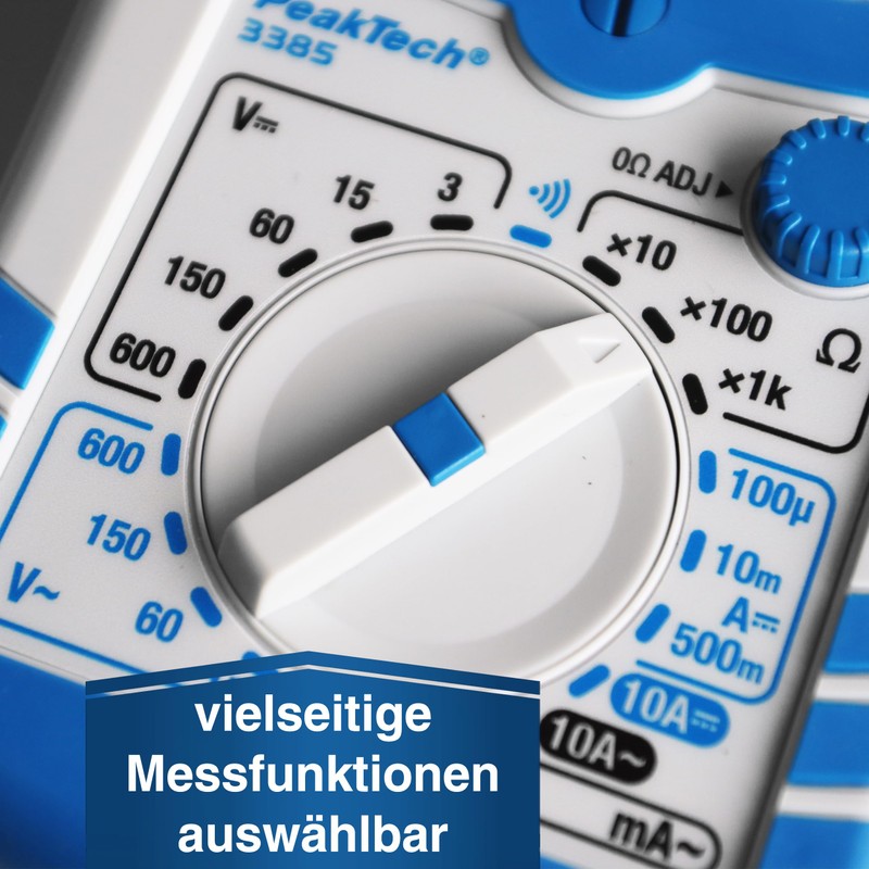 PeakTech 3385 Multimeter Analogue - Meter with Voltmeter, Ammeter, Continuity