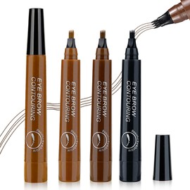 QIUFSSE Microblading Eyebrow Pen,3PCS Magical Precise Waterproof Eye Brow Pencils for Women,Easily Create Long-lasting Natural Eyebrow Makeup