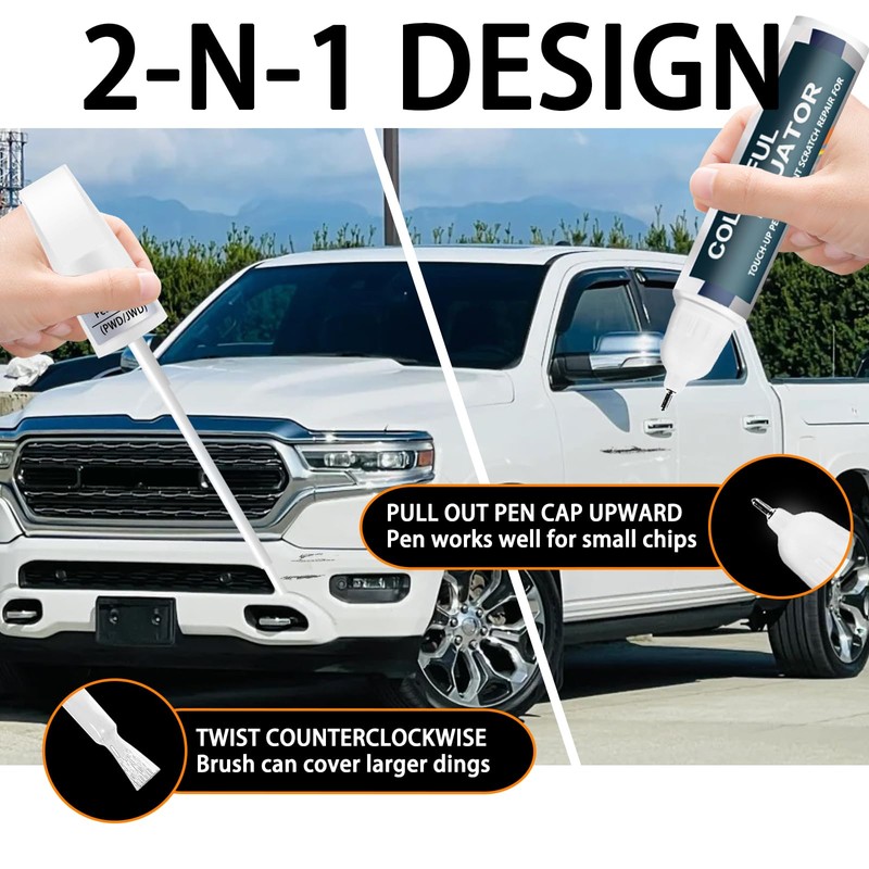 Diamond Black Crystal Pearl-Coat(PXJ/KXJ) Touch Up Paint Compatible with Dodge