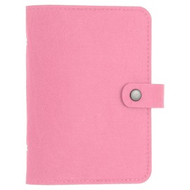 PATIKIL A5 Felt Binder, 6 Ring Soft Cover Refillable Notebook Binder with Pocket for Filler Paper Budget Journal Diary Accessories, Pink