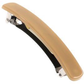 Camila Paris CP3559 French Hair Barrette Clip for Girls, Nude Rubberized Metal Clasp, Strong Hold Grip Hair Clips for Women, No Slip Durable Styling Girls Hair Accessories, Made in France