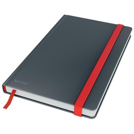Leitz Squared Hardcover Notebook A5, 80 Sheets, 160 Pages, 100 g/m² Paper, FSC-Certified, Soft Touch, Handy, Ideal for Office, Study, Journal, Book, Grey, Cosy Series, 44540089