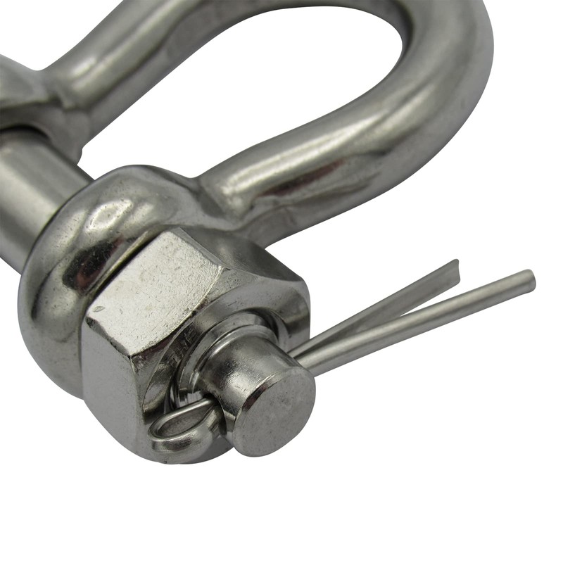 Stainless Steel Bow Shackle with Safety Pin 2 Ton 12MM