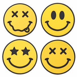 Smiley Face Croc Charms for Boys Girls Cute Pink Yellow Smile Shoe Decoration Wristband Clog Accessories Party Favors