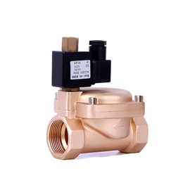KNKQZXVDF 1-1/4'' Normally Open 16bar Solenoid Valve Pilot Acting 220V 12V 24V Brass High Pressure Solenoid Valve(AC24V)
