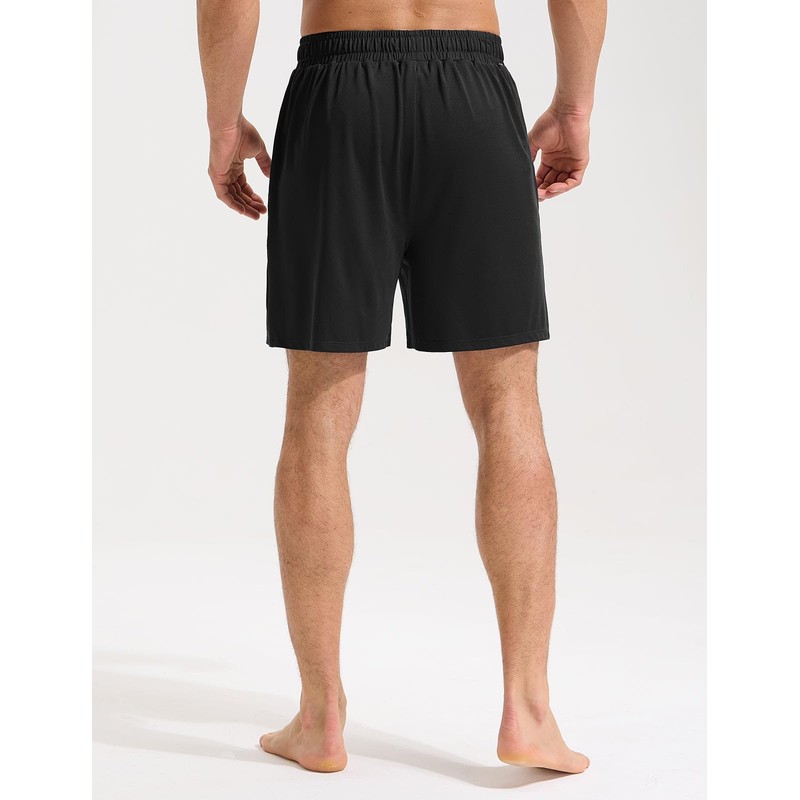 BALEAF Swim Shorts Men Rash Guard Swimming Trunks with Zip