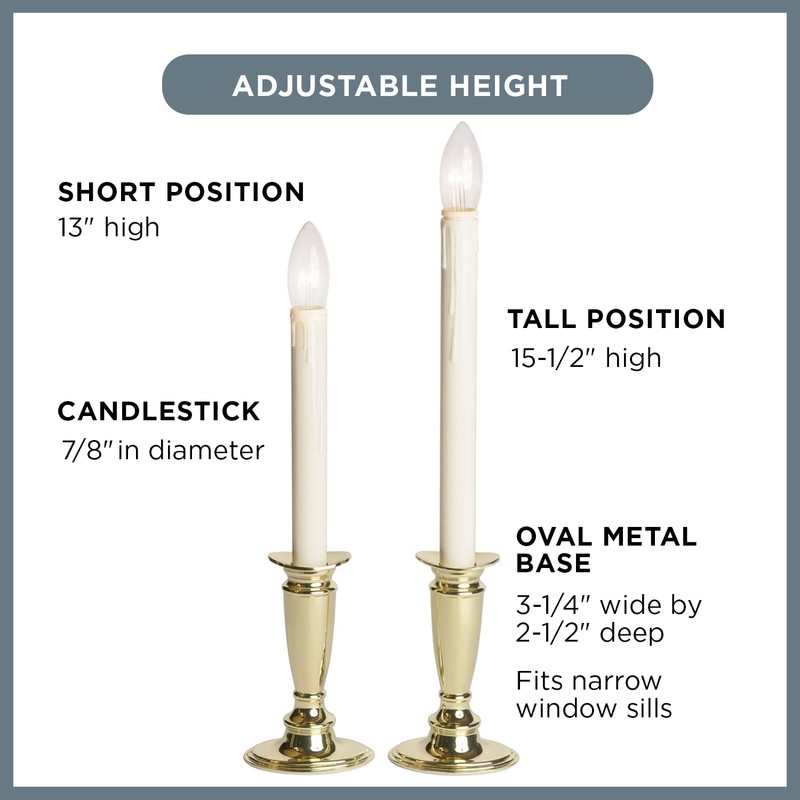 Celestial Lights Set of 4 Battery Operated Window Candles with