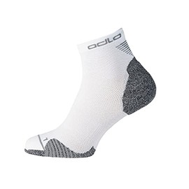 Odlo Unisex Ceramicool running quarter socks, white, 45-47