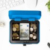 Relaxdays Cash Box, 3-Digit Number Combination, Coin Insert, Iron Money