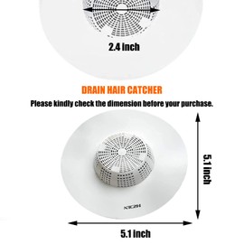 NTCZH Shower Drain Stopper Lightweight and Soft, TPE/TPR Drain Hair Catcher, Strainers Protectors Cover ​for Floor, Laundry, Kitchen, Bathroom Laundry, and Bathtub