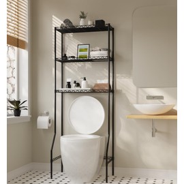 Bathroom Organizers and Storage -Adjustable Over the Toilet Storage Cabinet with Durable Shelves | Stable Over the Toilet Storage Cabinet for Efficient Bathroom Organizers and Storage Solutions
