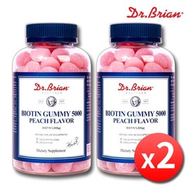 High-potency Biotin Gummies 5000 Peach Chewables 100 Pieces 2 Bottles USA Chewable Biotin Peach Flavor Women Pregnant Women Children / 고함량 비오틴 구미 젤리 5000 피치 츄어블 100개 2병 미국 씹어먹는 바이오틴 복숭아맛 여성 임산부 어린이