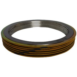 Sterling Seal & Supply SSS 9000.750304GR300X6 Yellow Band with Gray Stripe Spiral Wound Gasket, High Temperature (Thermal Cycling) and/or Pressure Variations, 3/4" Pipe Size, 300# Class Flange, 304SS Windings with a Flexible Graphite Filler (Pack of 6)