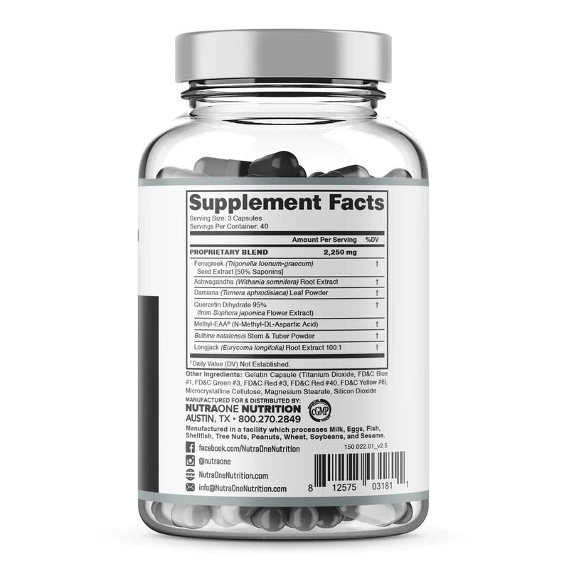 NUTRAONE Test One Muscle Building Formula 120 Capsules exp. 4/2026