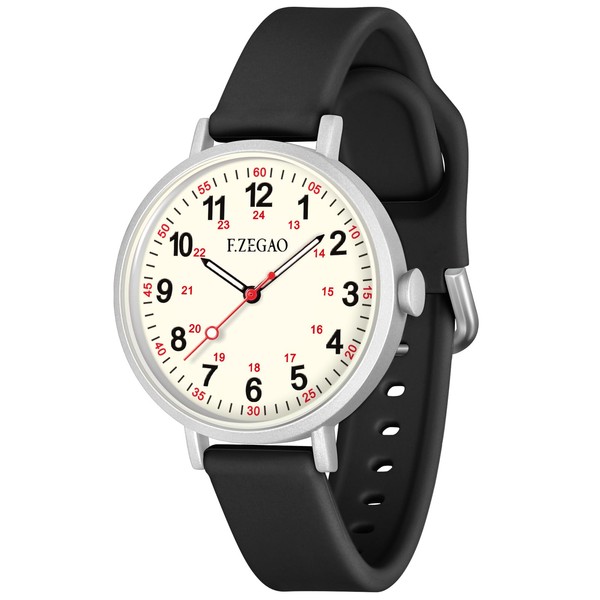 F.ZEGAO Nurse Watch for Nurse, Women Waterproof Watch for Swimming