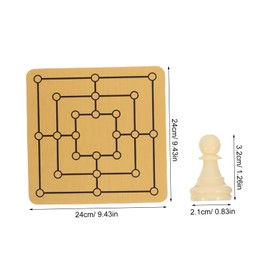 SUPVOX Traditional Nine Mens Morris Game Set for Adults Portable Family Tabletop Chess Game for Gatherings and Fun Entertainment for Home Parties