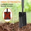 Trench Shovel for Digging, 4-Inch Trenching Spade with Orange Fiberglass