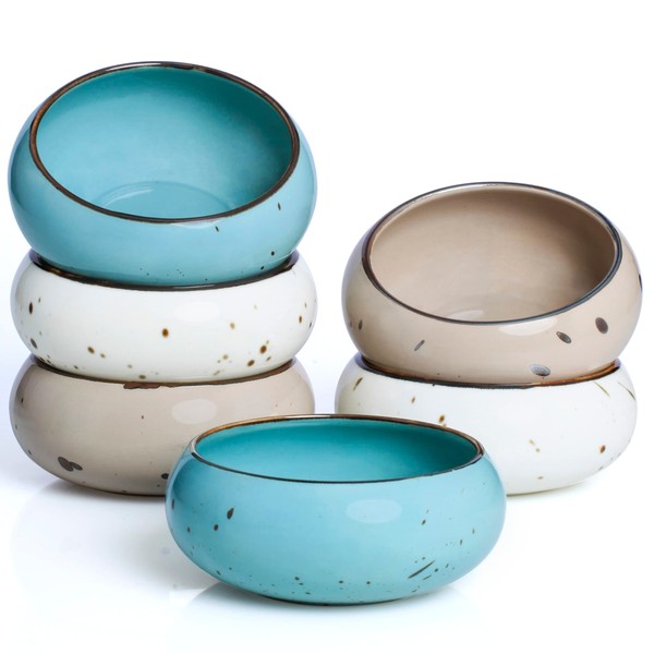 Esfour Ceramics Small Hand Craft Dessert Bowls - 12oz, Set