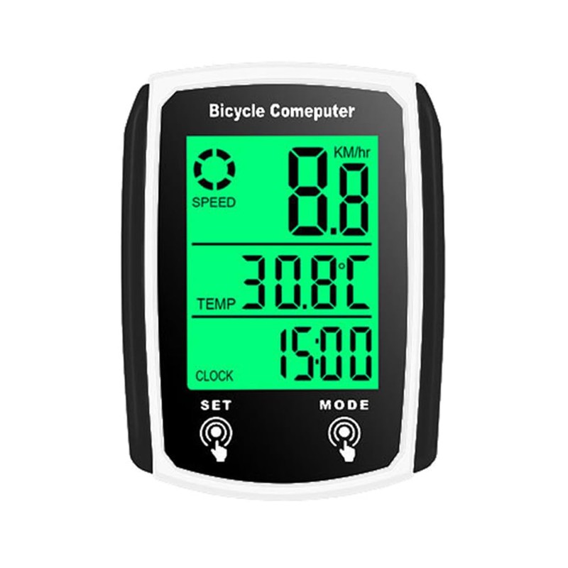 Wired Bike Computer LED Digital Bicycle Speedometer Touchscreen Cycling Computer