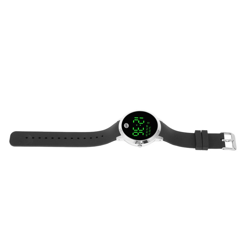 Men Digital Watch Round Color Screen Waterproof Backlit Ultra Thin