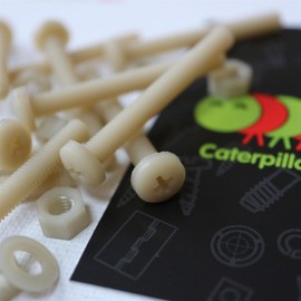 50 x Glass Filled Reinforced Super Nylon Pan Head, Crosshead Machine Screws, M5 x 40mm, Plastic Nuts and Bolts, Washers, (13/64 x 1 37/64 in)