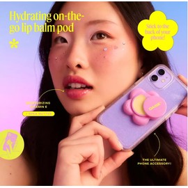 Lip Balm Phone Pod, Sabor Sandia, Watermelon Crush, Compatible con Todos los Teléfonos, 8 Horas de Humectación