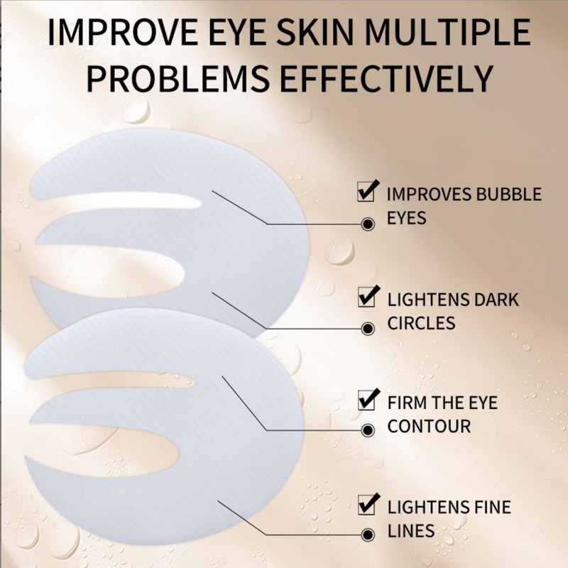 DEGHOUY E Shape Korean Eye Patches, 5 Pairs Deep Collagen