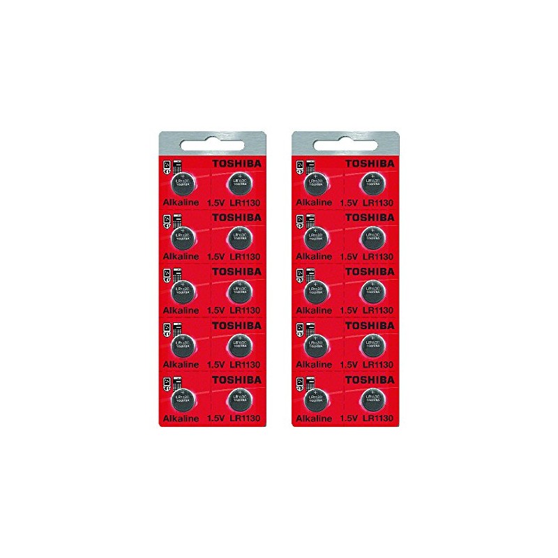 Toshiba LR1130 189 Battery 1.5V Alkaline (20 Batteries)