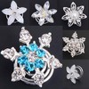 KathShop 6pcs Bridal Wedding Prom Crystal Pearl Flower Hair pins