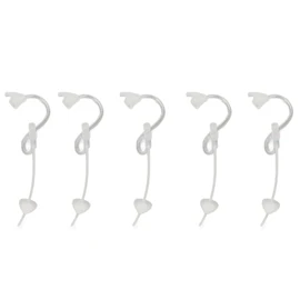 5pcs BTE Sound Aid Replacement Slim Tubes 2B Size Sound Amplifier Tubes with Open Dome Ear Tips S