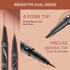 2-in-1 Waterproof Eyebrow Pencil – Dual-Ended Brow Pen with 4-Fork