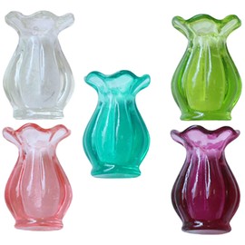 Toyvian 5pcs Mini Vase Resin Doll Vase Miniature Dollhouse Items Tiny Houses Accessories Doll Vases Dollhouse Home Decoration Dollhouse Stuff Micro Flower Vase Work Desktop Statue Plastic