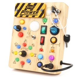 Joyreal Montessori Busy Board Educational Toy, 1 / 2 / 3 Years Old Birthday Gift, Boys, Girls, Educational Toy, LED Toy, Fingertip Education, Early Development