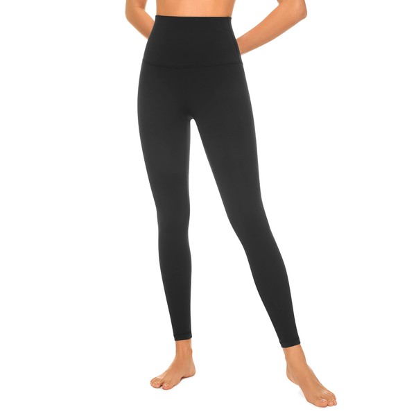 CRZ YOGA Super High Waisted Butterluxe Yoga Pants 25 Inches - Buttery Soft  Workout Leggings for Women Over Belly Black Medium 