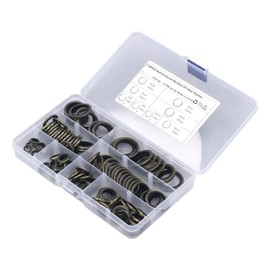 Oil Washer, 110 PCS Metal Rubber Oil Rings M6-M20, High Temp Resistant, Bonded Washer Kit for Various Needs