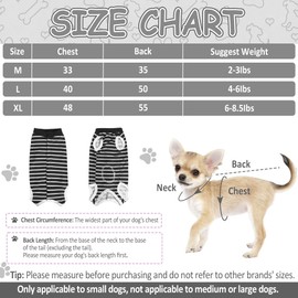 Dog Recovery Suit Post Surgery Bodysuit, Soft Breathable Surgical Pet Suit, E-Collar Alternative for Spay Neuter Wound Care, Anti-Lick Onesie for Small Medium Dogs (Black, M)