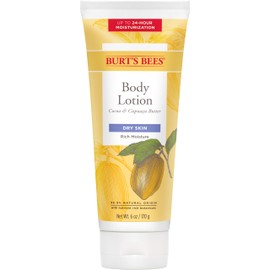 Burt’s Bees Butter Body Lotion for Dry Skin with Cocoa & Cupuaçu, 6 Oz (Package May Vary)