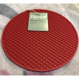 Figmint Silicone Trivet Mat: Hot Pot Holder Heat Resistant Non-Slip Table Round